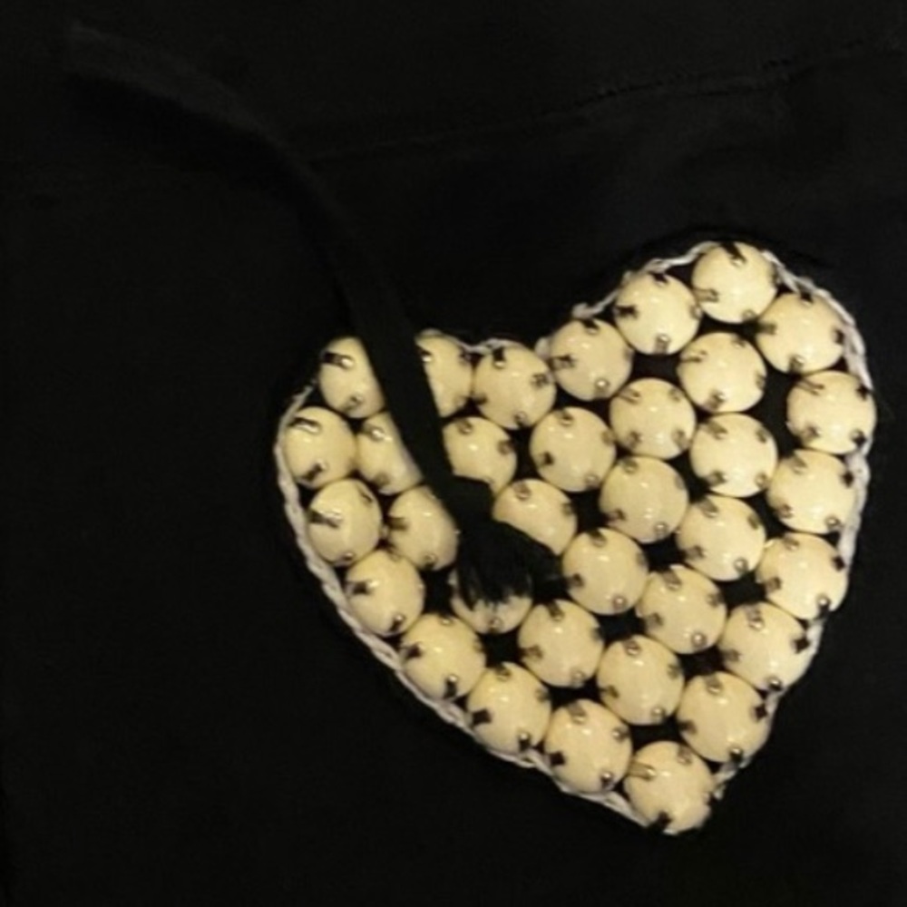 Twisted heart Black cream faux fur hooded tracksuit pants hoodie jacket set S - Picture 4 of 9